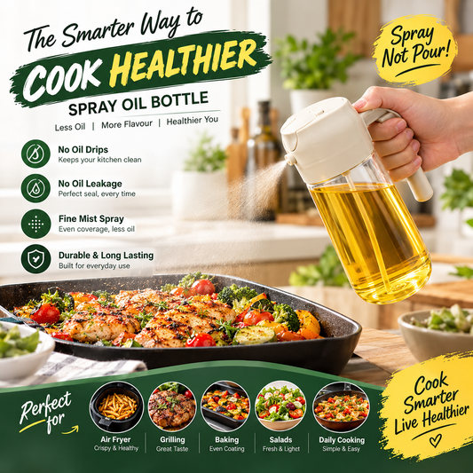 Premium Smart Oil Sprayer — 2-in-1 Spray & Pour for Air Fryer Cooking