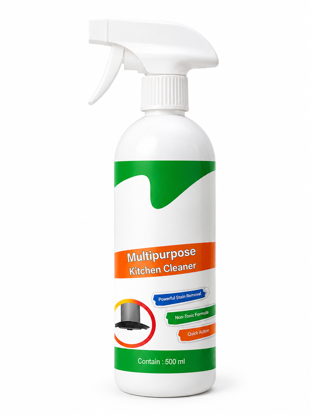 Kitchen Cleaner Spray – Multipurpose Oil &amp; Grease Stain Remover (500ml) for Gas Stove, Tiles &amp; Kitchen Surfaces