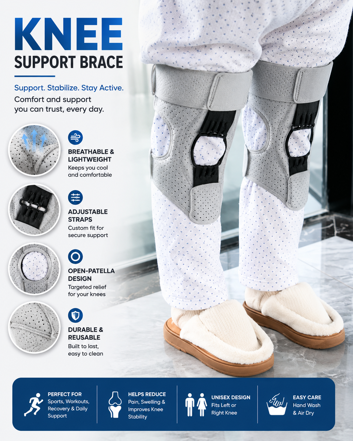 Power Knee Support Booster Brace