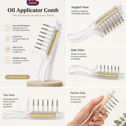 Oil Applicator Comb – Easy, Mess-Free Hair Oil Application