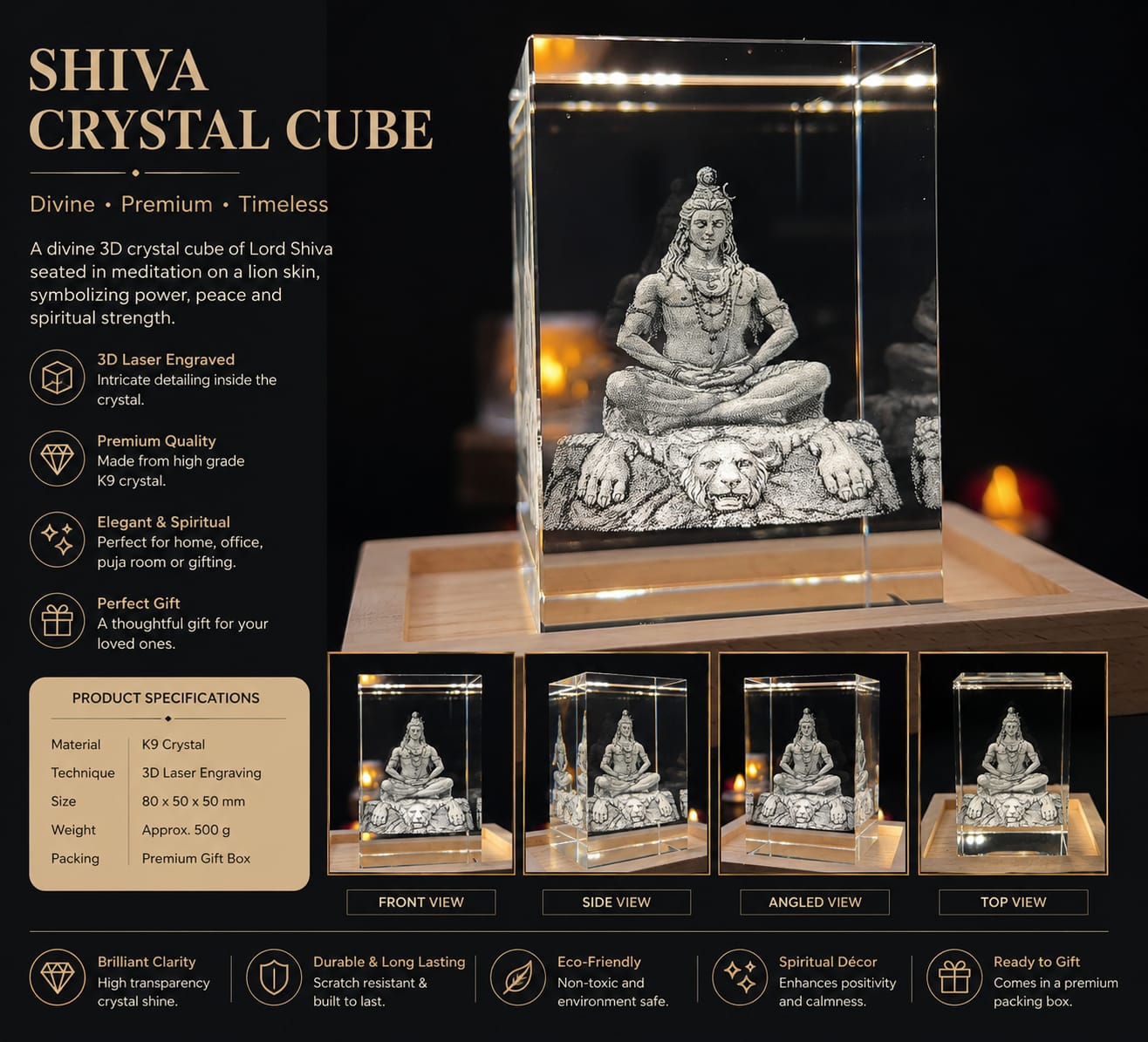 God Idol 3D Crystal Cube