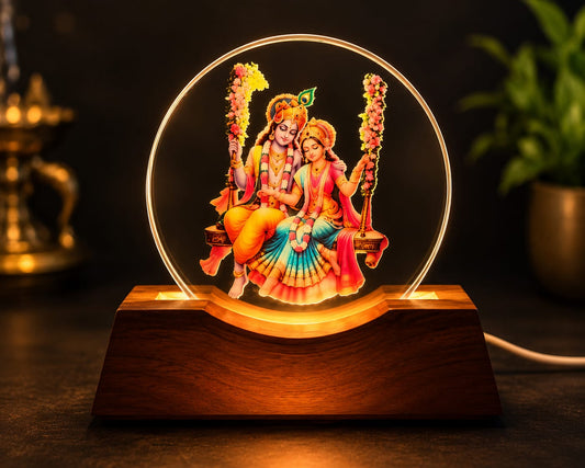 Illuminate Your Space with Divine Grace – Radha Krishna LED Night Lamp